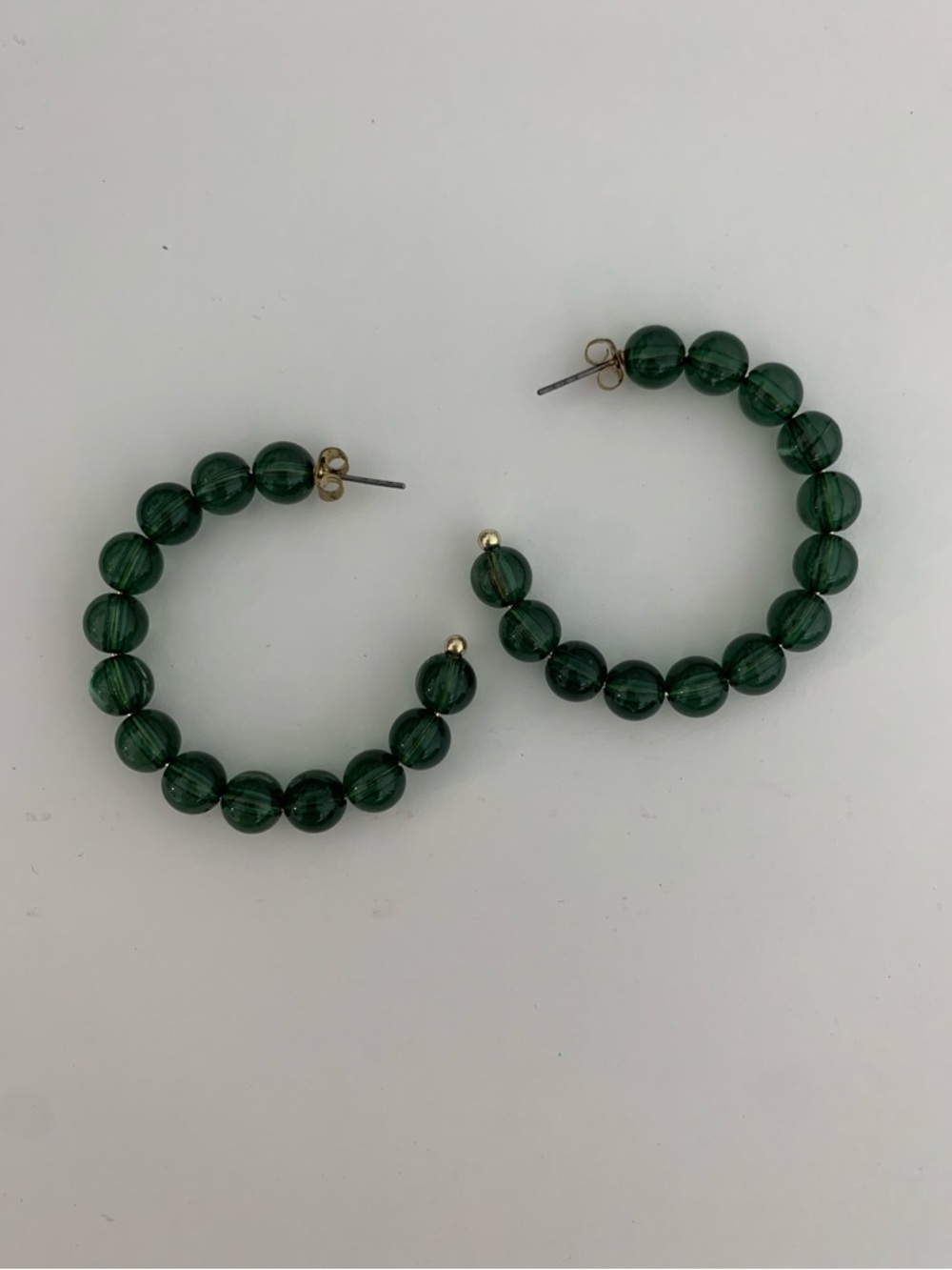 Target Green Beaded Hoop Earrings for Women